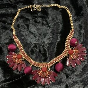 INC International Concepts Gold and Ruby red Statement Necklace